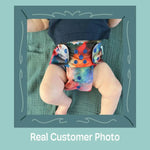 Kinder Cloth Diaper Co. Abstract: Essentials Pocket Cloth Diaper with Athletic Wicking Jersey, Grows with your Baby -