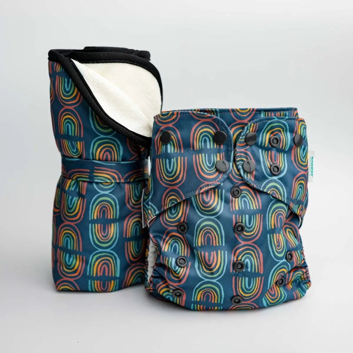 Kinder Cloth Diaper Co. Abstract: Essentials Pocket Cloth Diaper with Athletic Wicking Jersey, Grows with your Baby -