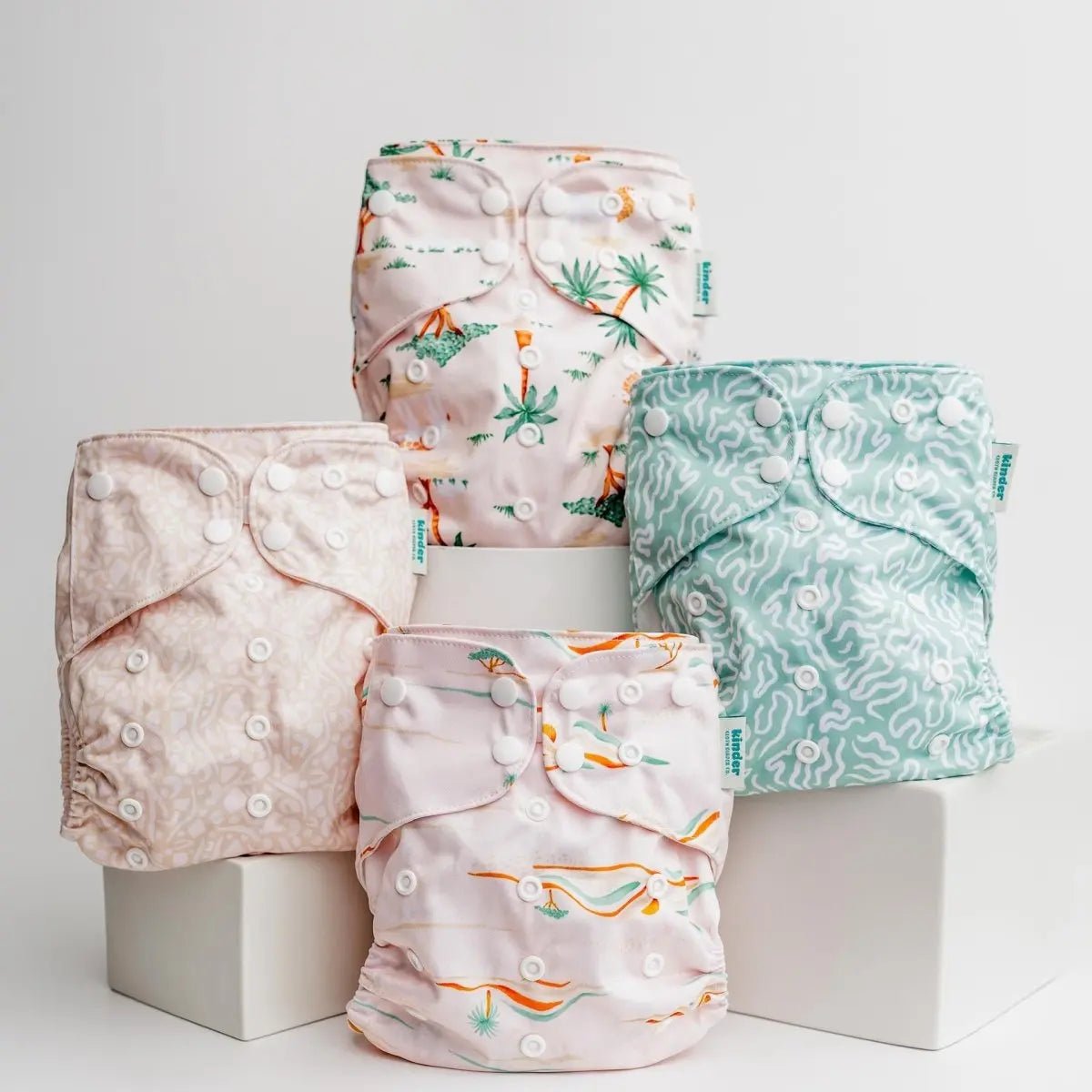 Kinder Cloth Diaper Co. Abstract: Essentials Pocket Cloth Diaper with Athletic Wicking Jersey, Grows with your Baby -