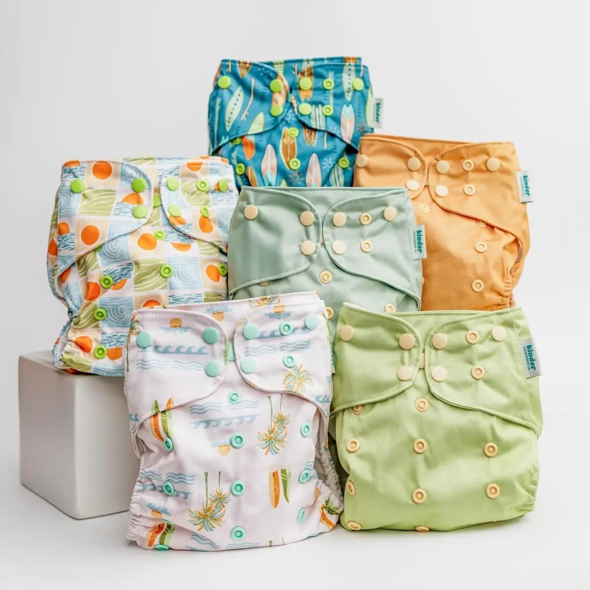 Kinder Cloth Diaper Co. Abstract: Essentials Pocket Cloth Diaper with Athletic Wicking Jersey, Grows with your Baby -