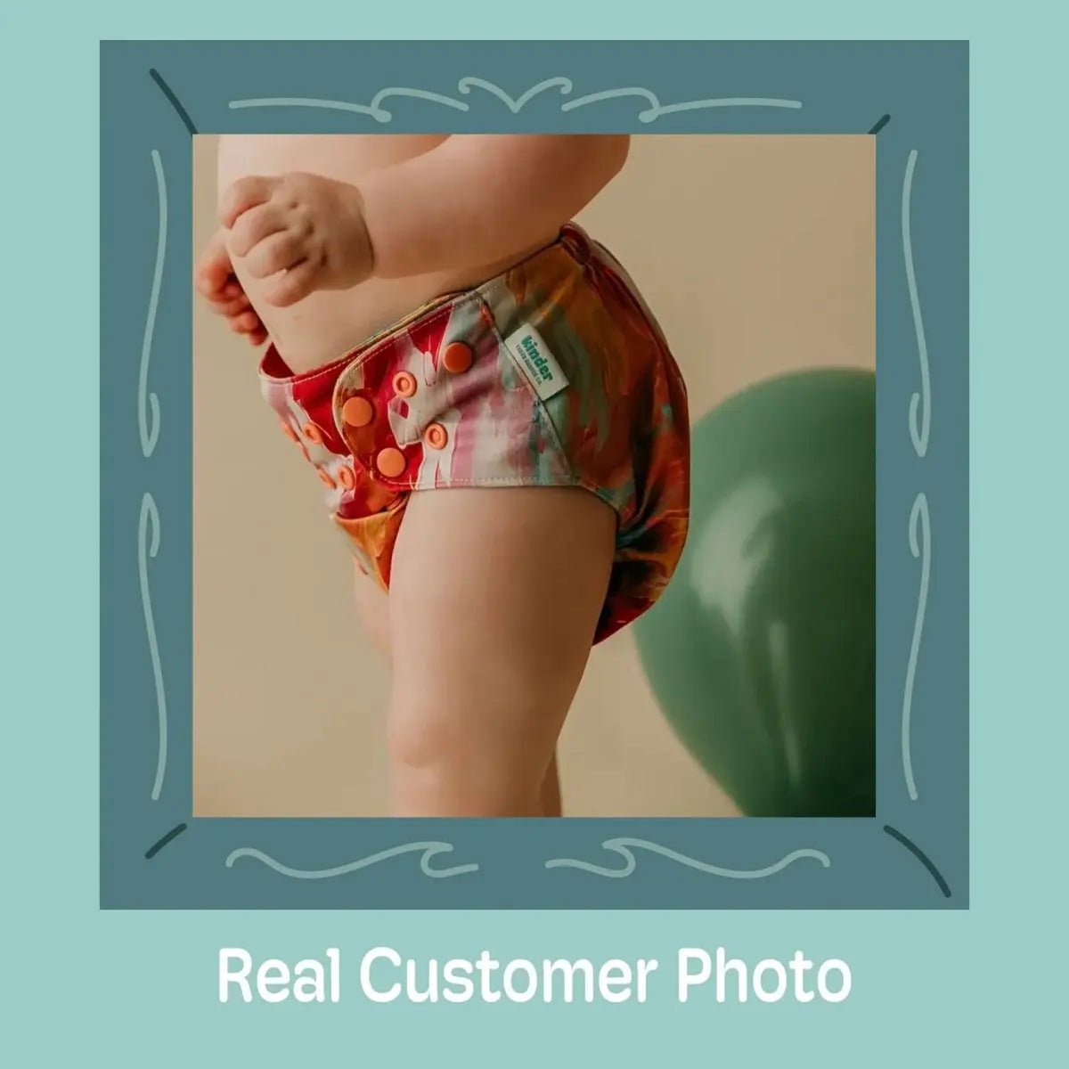Kinder Cloth Diaper Co. Abstract: Essentials Pocket Cloth Diaper with Athletic Wicking Jersey, Grows with your Baby -