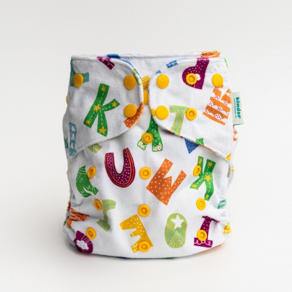 Kinder Cloth Diaper Co. Minky Fleece Cloth Diaper - Patterned Lounger with Wicking Jersey - Everetts Place Boutique - 