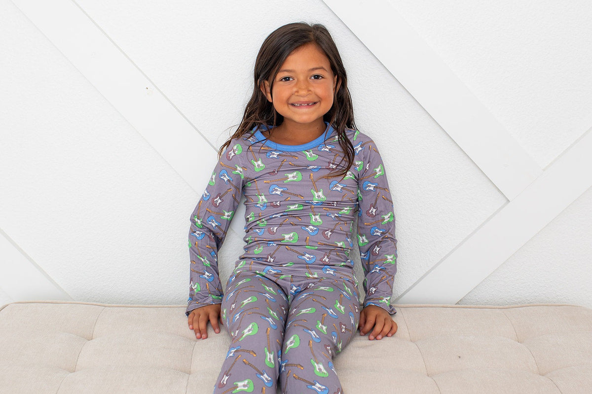 Viscose Bamboo Two-Piece Pajama Set - Acoustic Dream