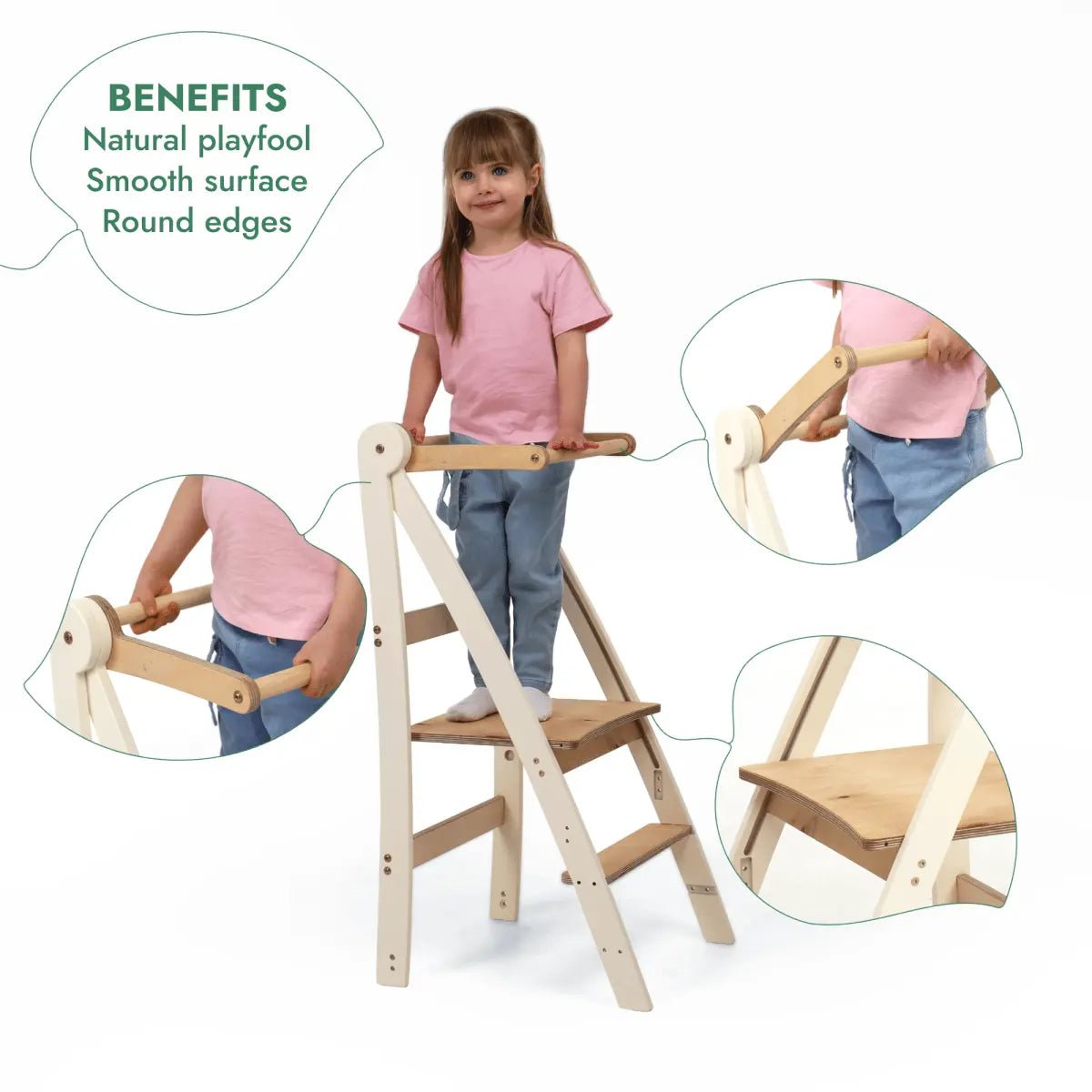 Goodevas Adjustable Step Tower - Wooden Kids Step Stool for All Ages - Everetts Place Boutique - 