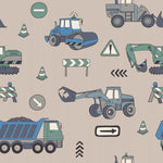 Sweet Bamboo Adorable Kids Romper with Trucks and Diggers Design for Summer Fun - 