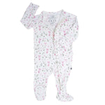 Sweet Bamboo Adorable Ruffle Footie with 2 Way Zipper for Comfortable Babies - 