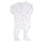 Sweet Bamboo Adorable Ruffle Footie with 2 Way Zipper for Comfortable Babies - 