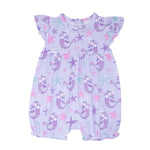 Sweet Bamboo Adorable Ruffle Romper with Flutter Sleeves for Active Girls - 