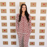 Mebie Baby Adult Hearts Pajama Set - 