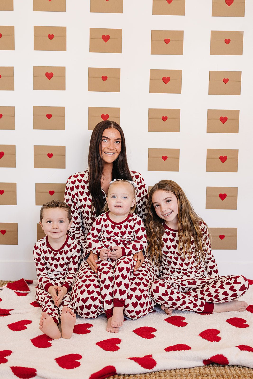 Mebie Baby Adult Hearts Pajama Set - 