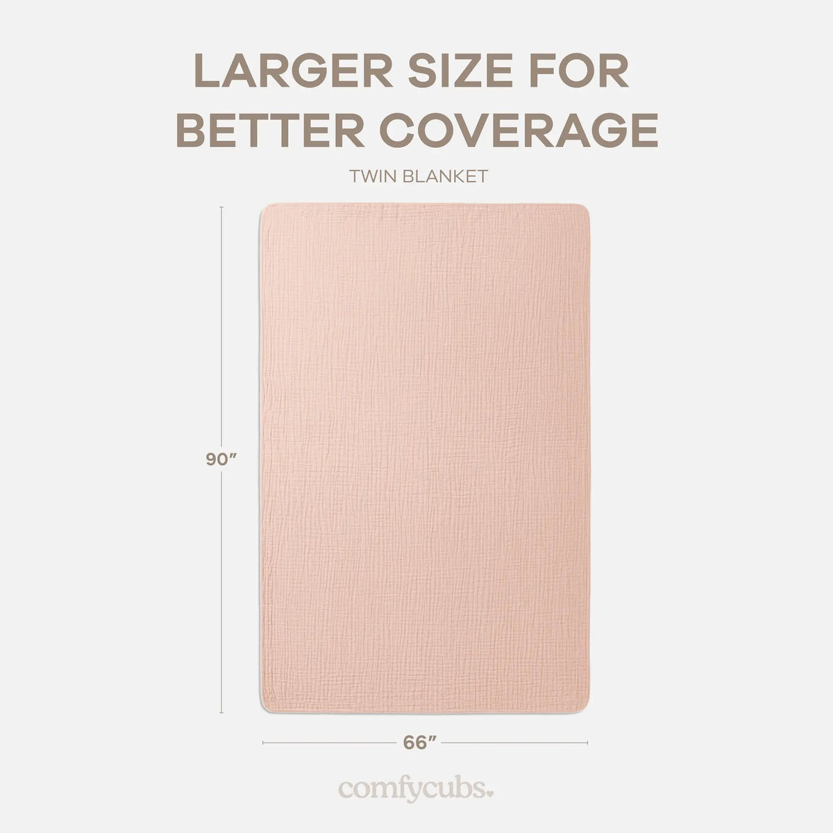 Comfy Cubs Adult Muslin Blanket in Blush - 