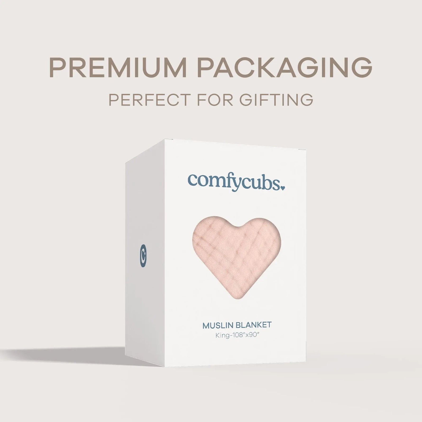 Comfy Cubs Adult Muslin Blanket in Blush - 