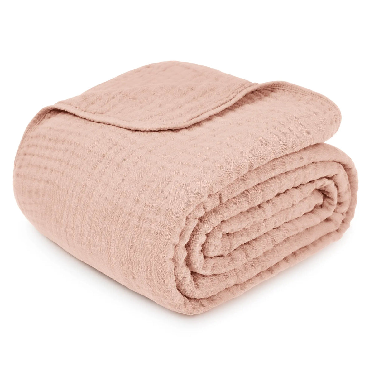 Comfy Cubs Adult Muslin Blanket in Blush - 