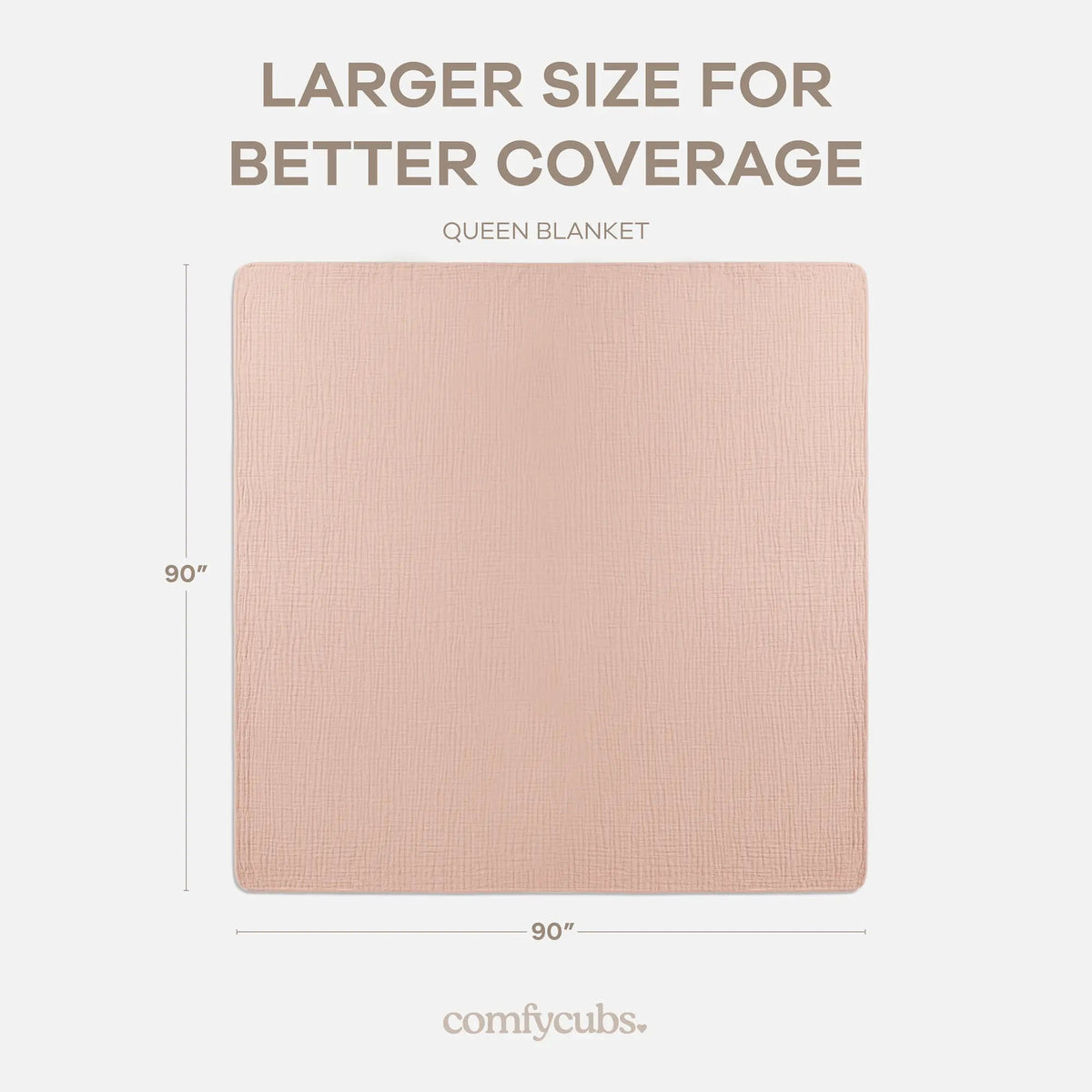 Comfy Cubs Adult Muslin Blanket in Blush - 