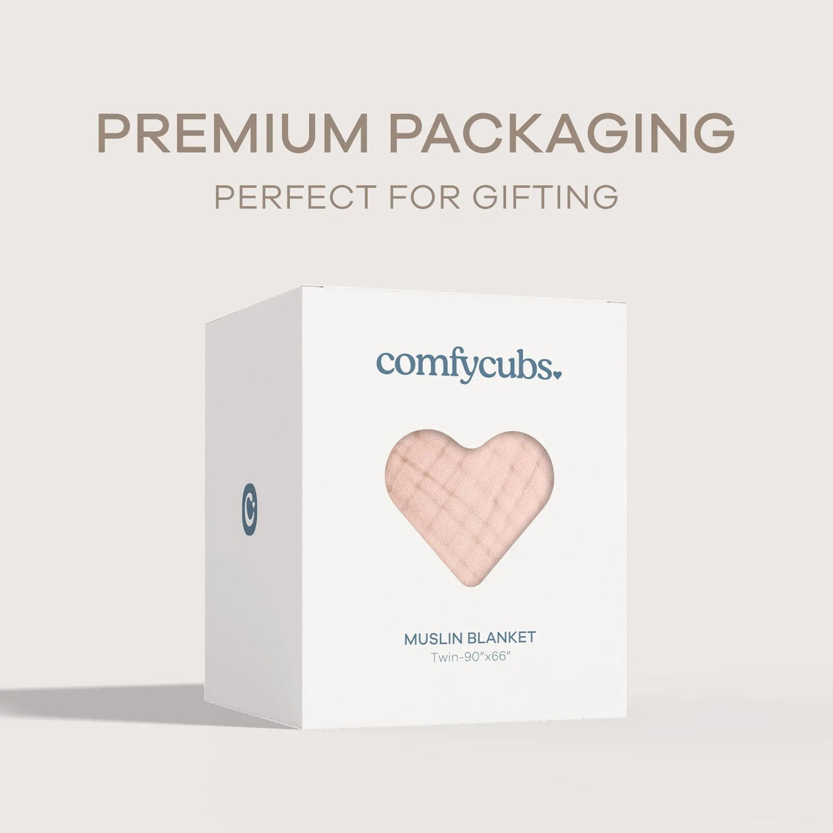 Comfy Cubs Adult Muslin Blanket in Blush - 