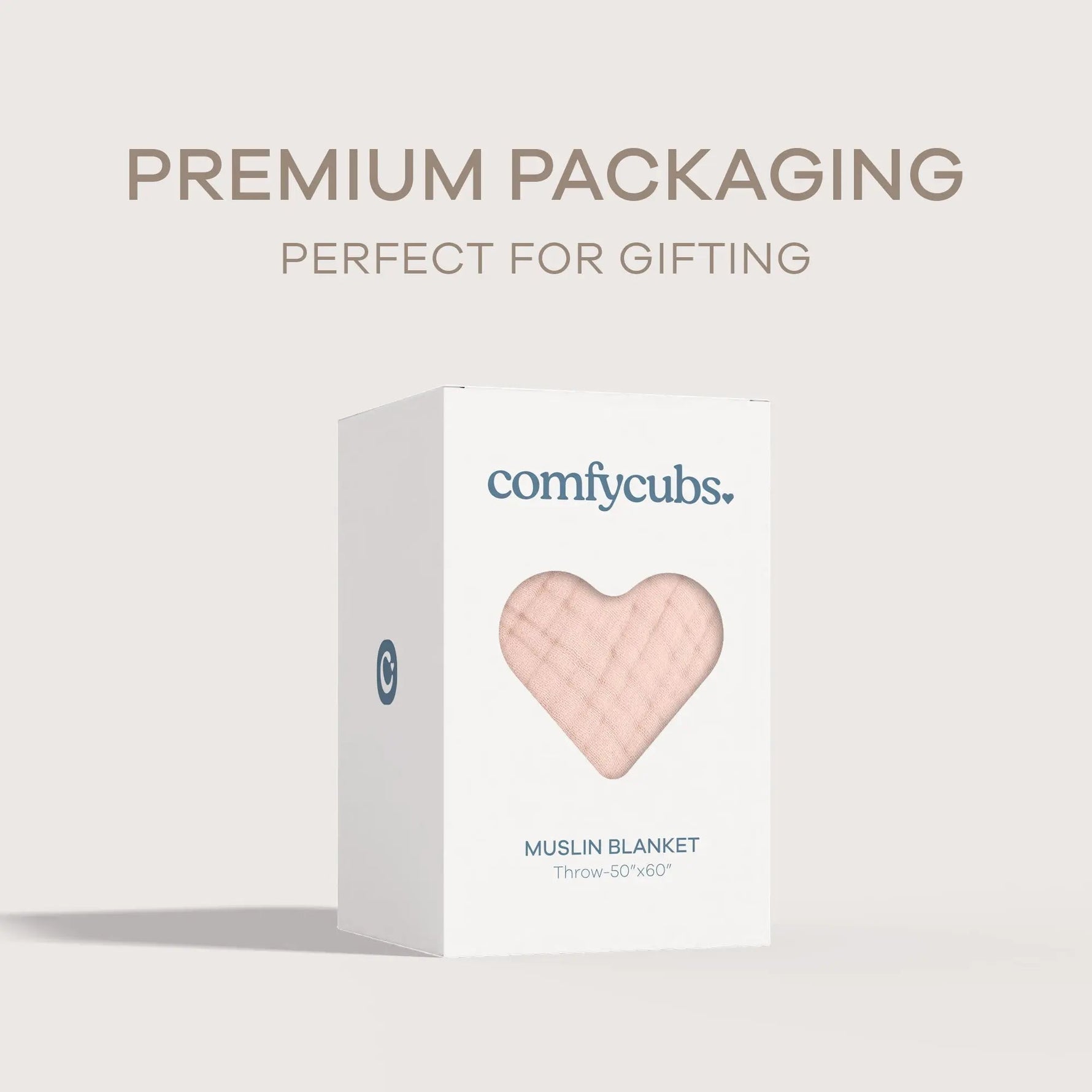 Comfy Cubs Adult Muslin Blanket in Blush - 