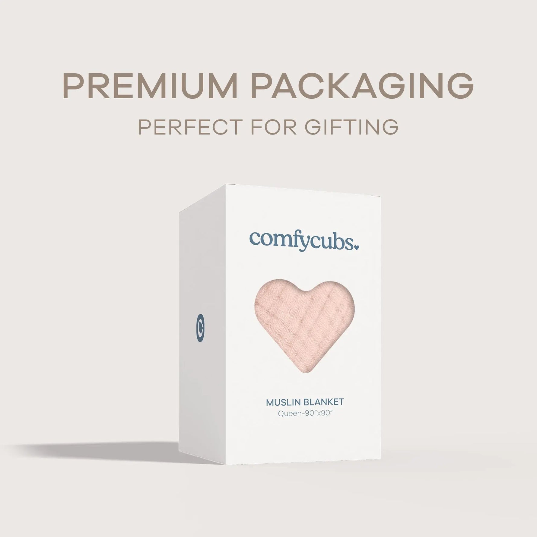 Comfy Cubs Adult Muslin Blanket in Blush - 