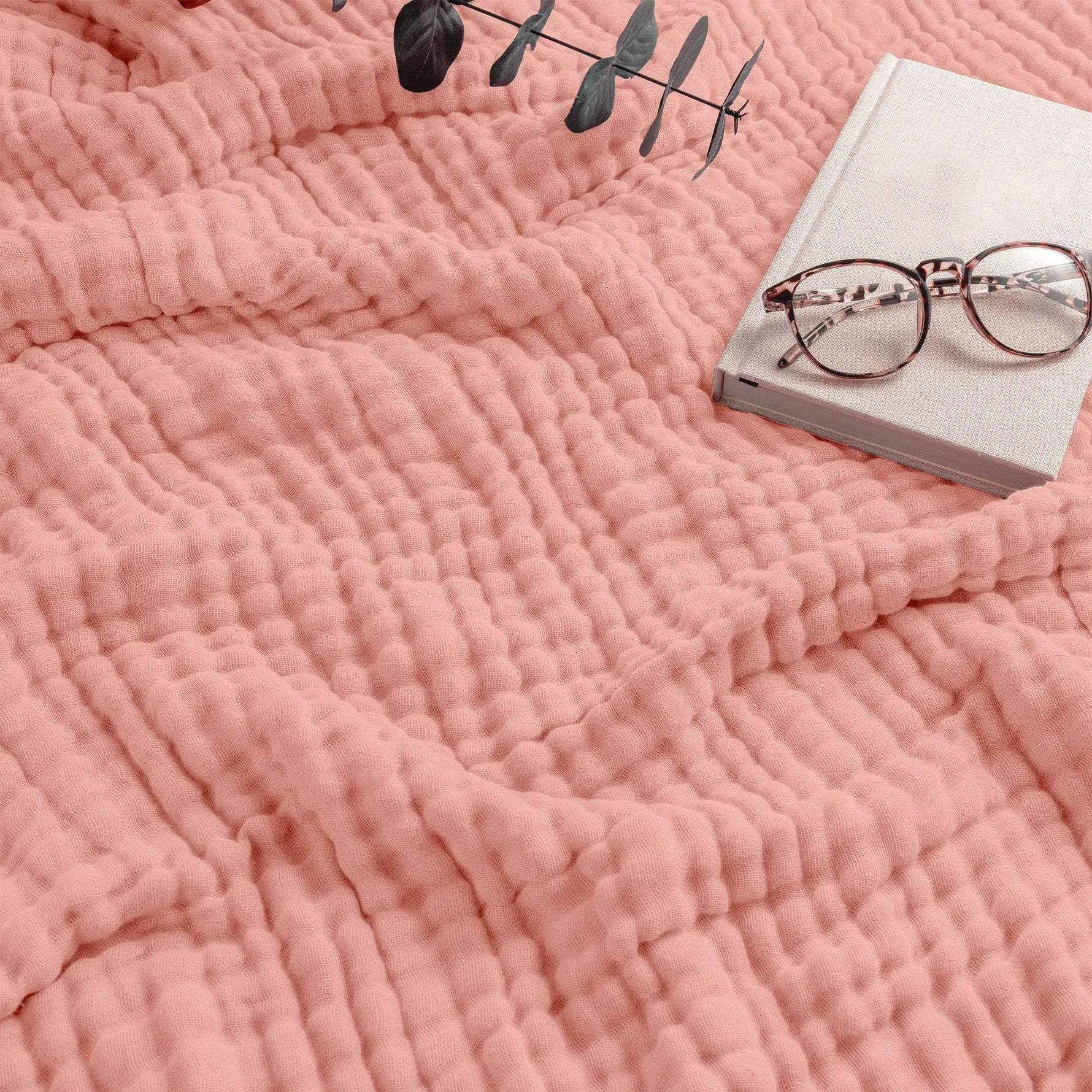 Comfy Cubs Adult Muslin Blanket in Bold Blush - 