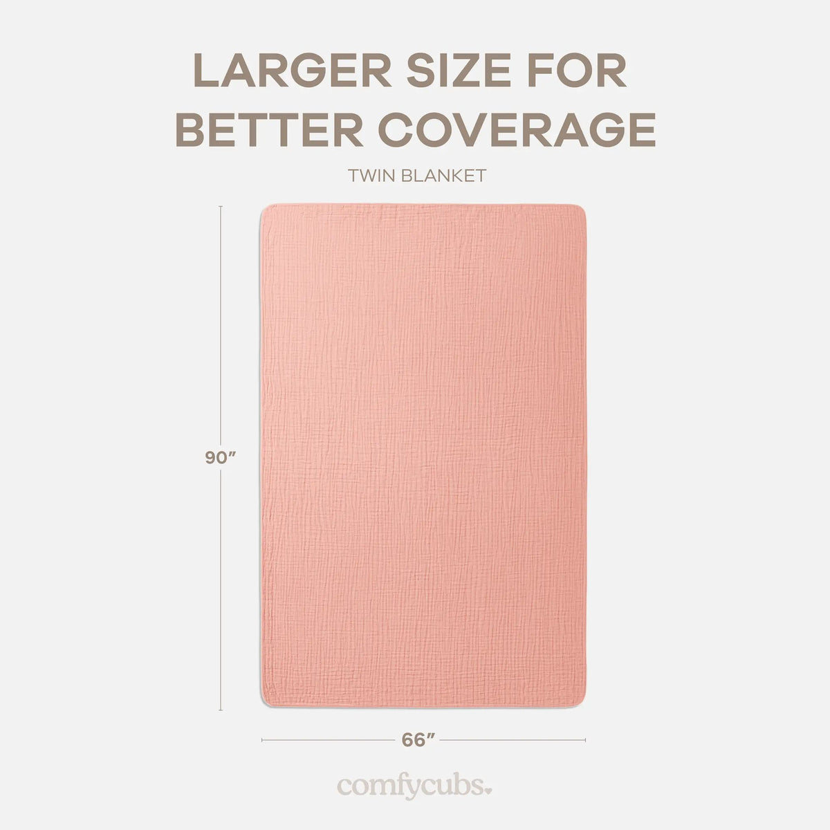 Comfy Cubs Adult Muslin Blanket in Bold Blush - 