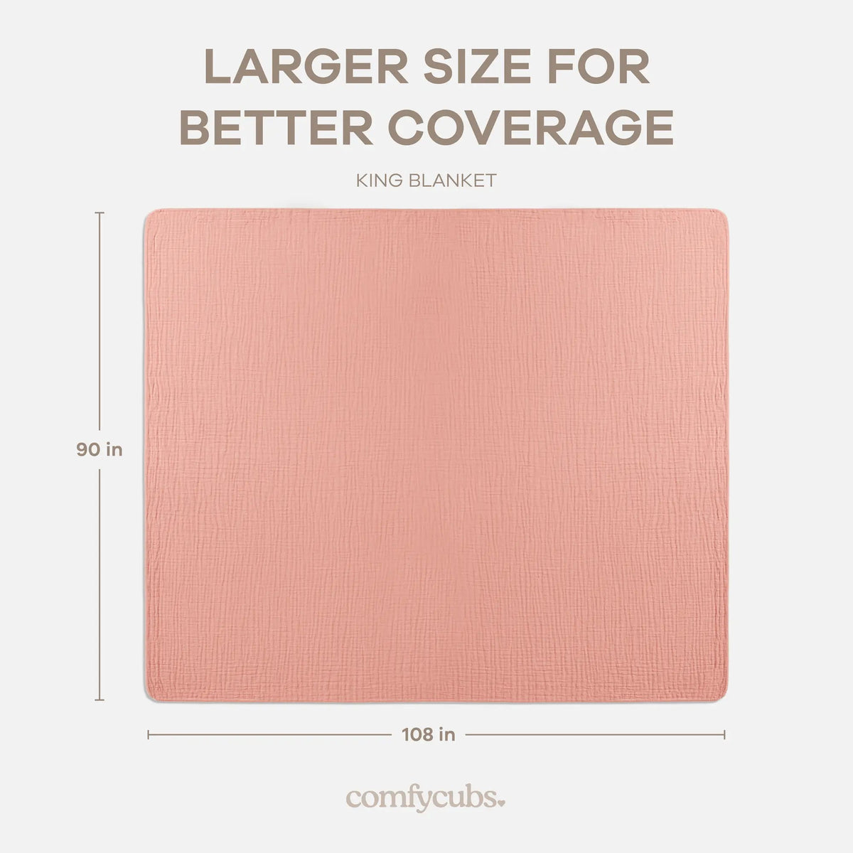 Comfy Cubs Adult Muslin Blanket in Bold Blush - 