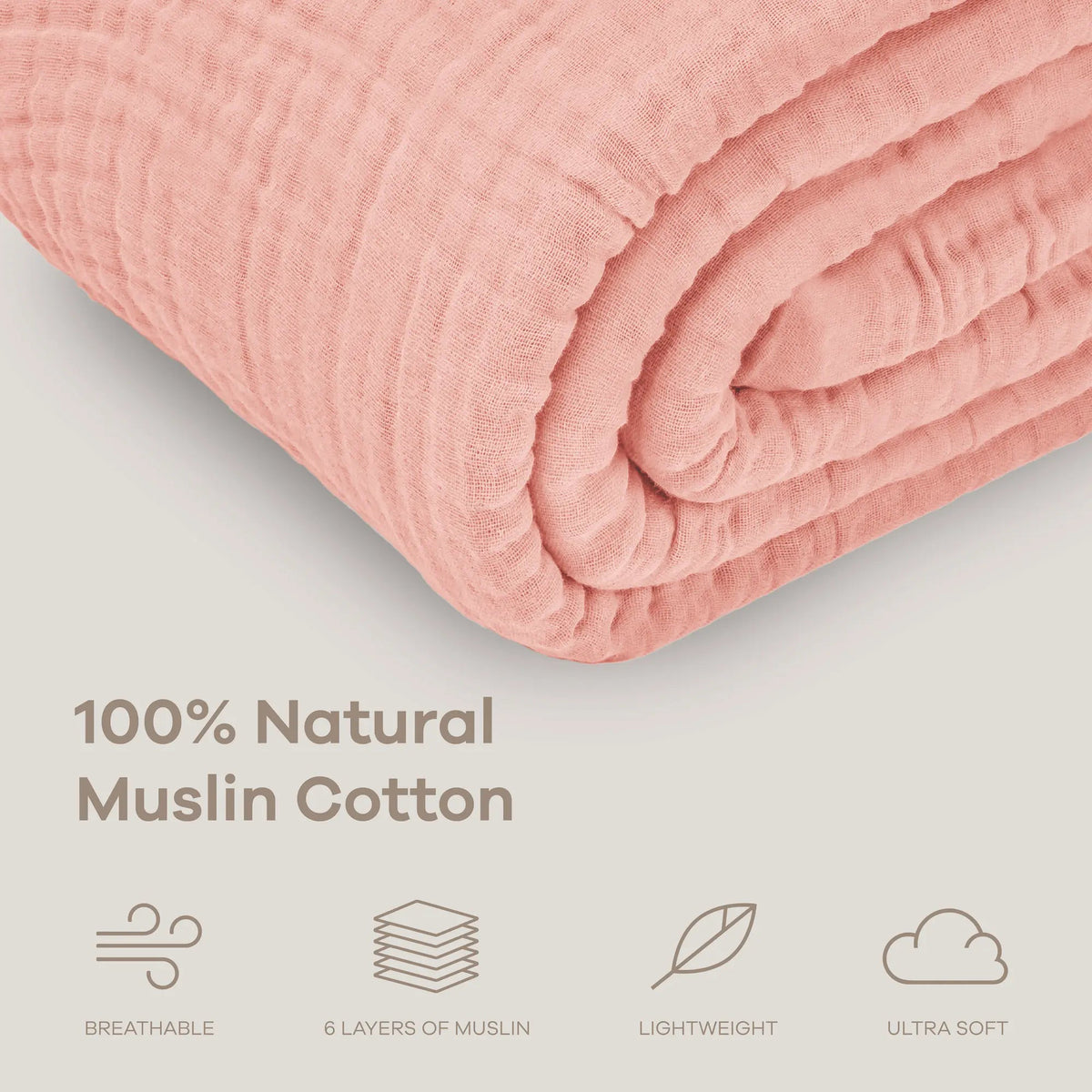 Comfy Cubs Adult Muslin Blanket in Bold Blush - 