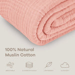 Comfy Cubs Adult Muslin Blanket in Bold Blush - 