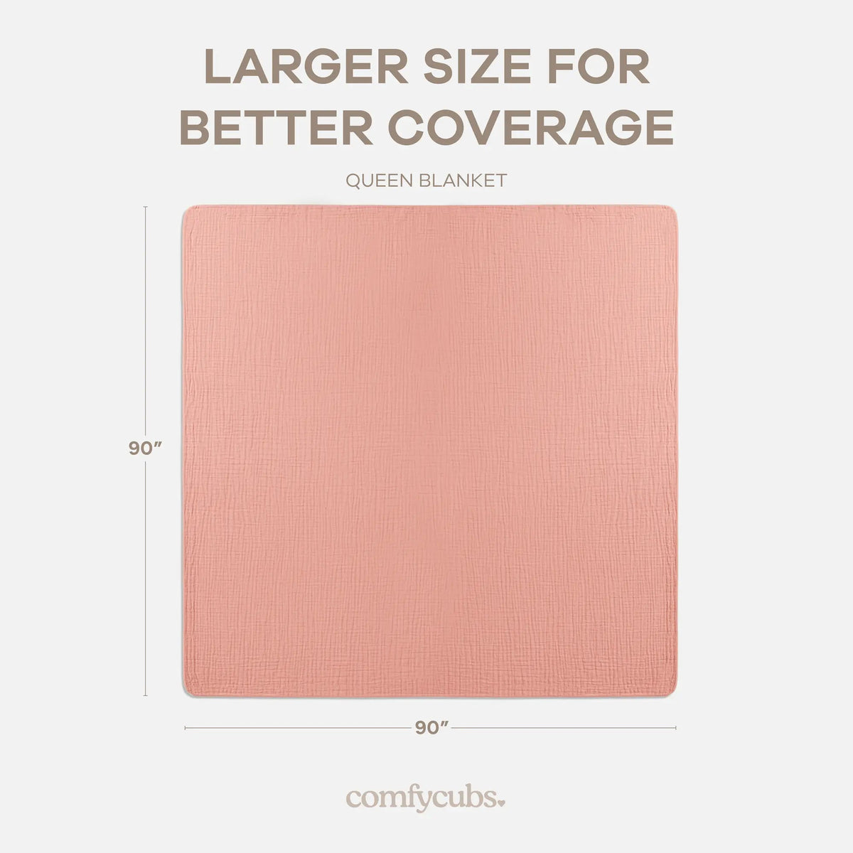 Comfy Cubs Adult Muslin Blanket in Bold Blush - 