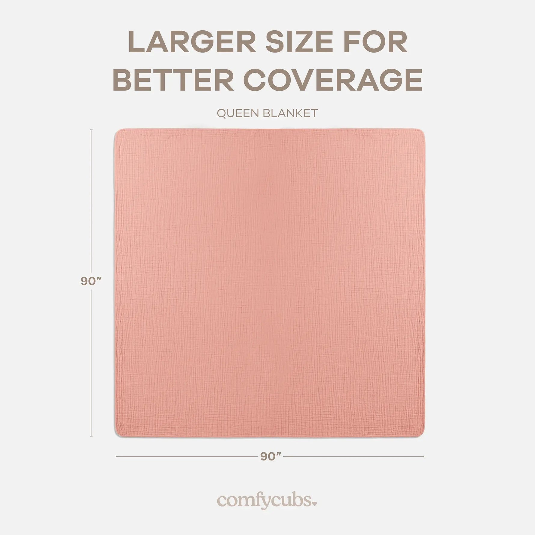 Comfy Cubs Adult Muslin Blanket in Bold Blush - 