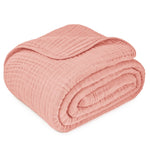 Comfy Cubs Adult Muslin Blanket in Bold Blush - 