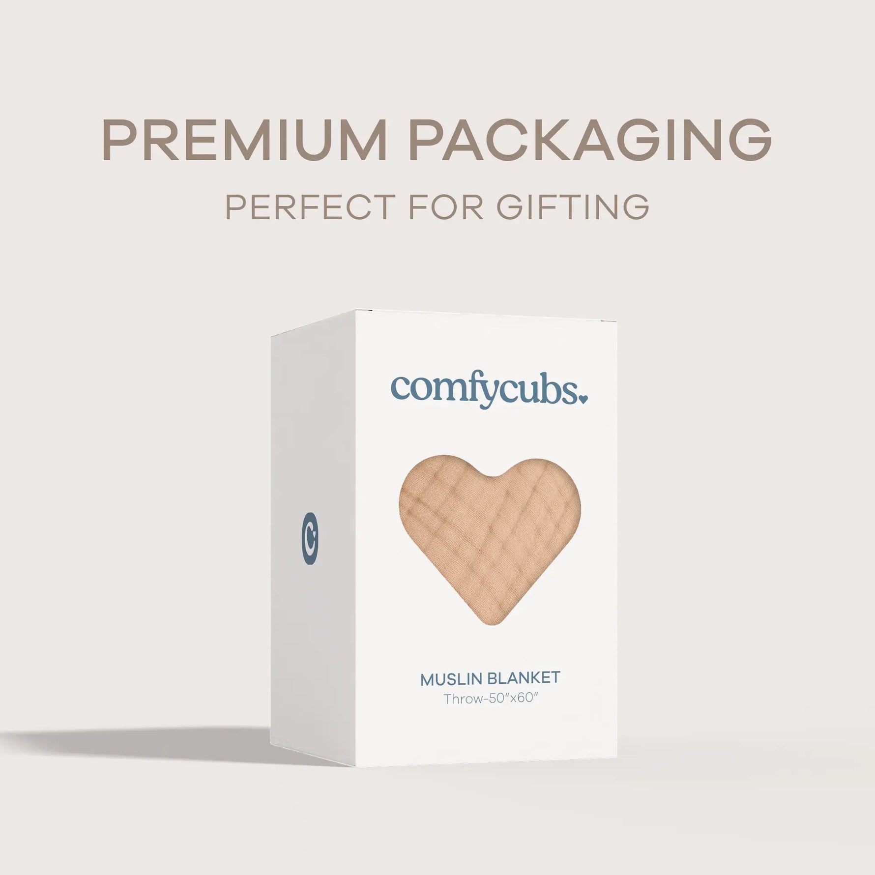 Comfy Cubs Adult Muslin Blanket in Cream - 