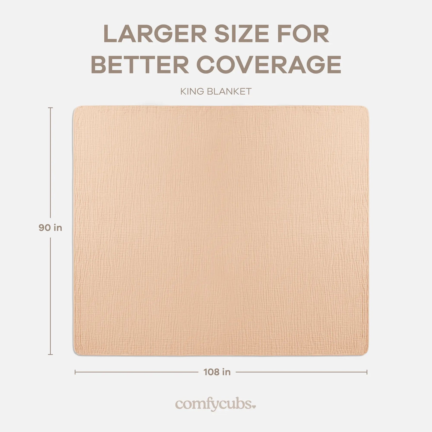 Comfy Cubs Adult Muslin Blanket in Cream - 