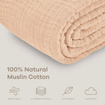 Comfy Cubs Adult Muslin Blanket in Cream - 