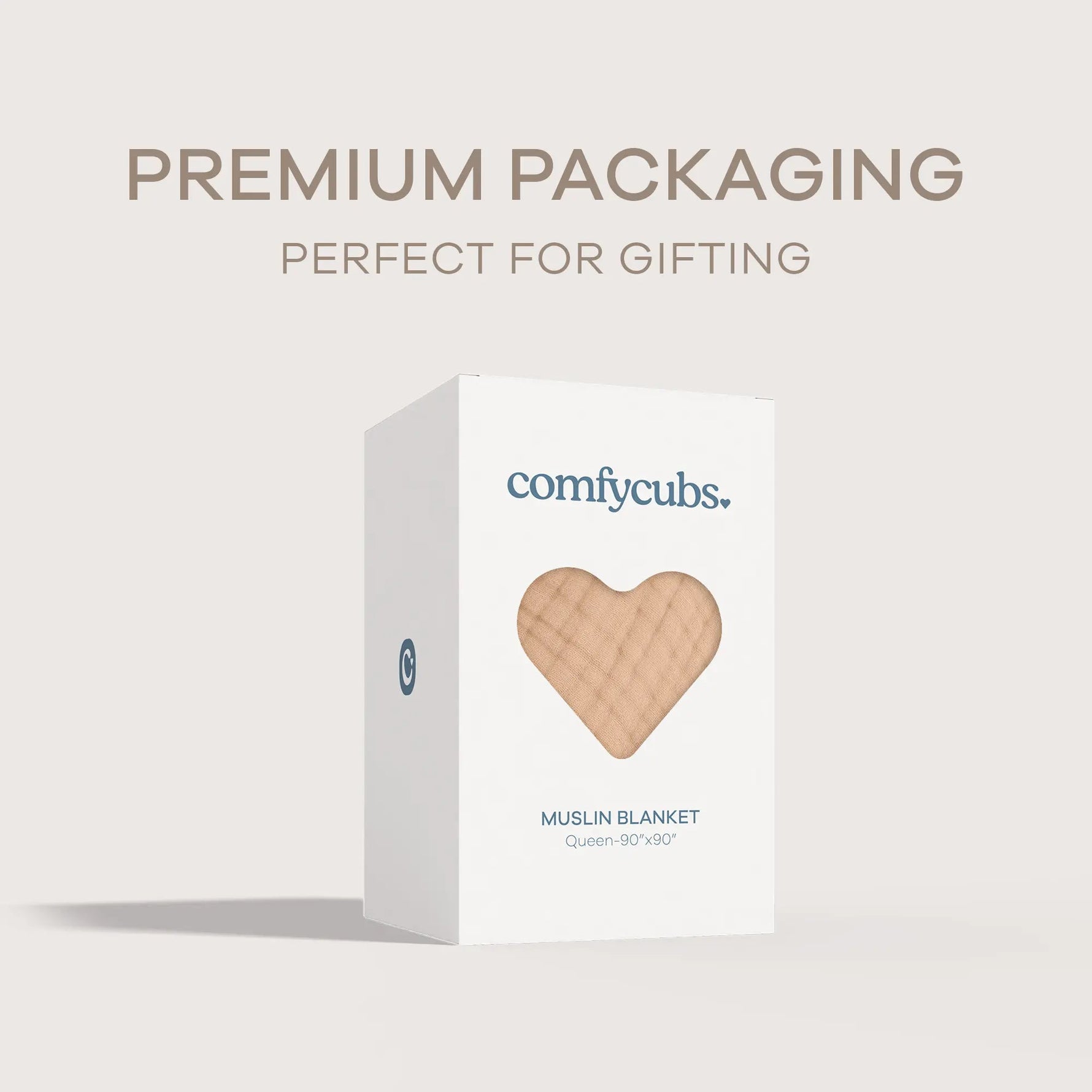 Comfy Cubs Adult Muslin Blanket in Cream - 