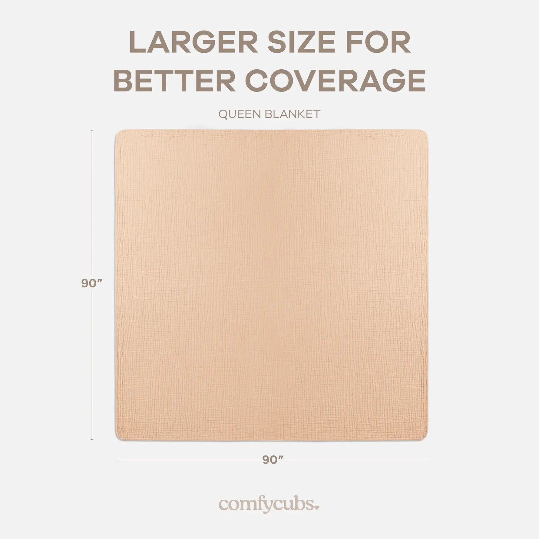 Comfy Cubs Adult Muslin Blanket in Cream - 