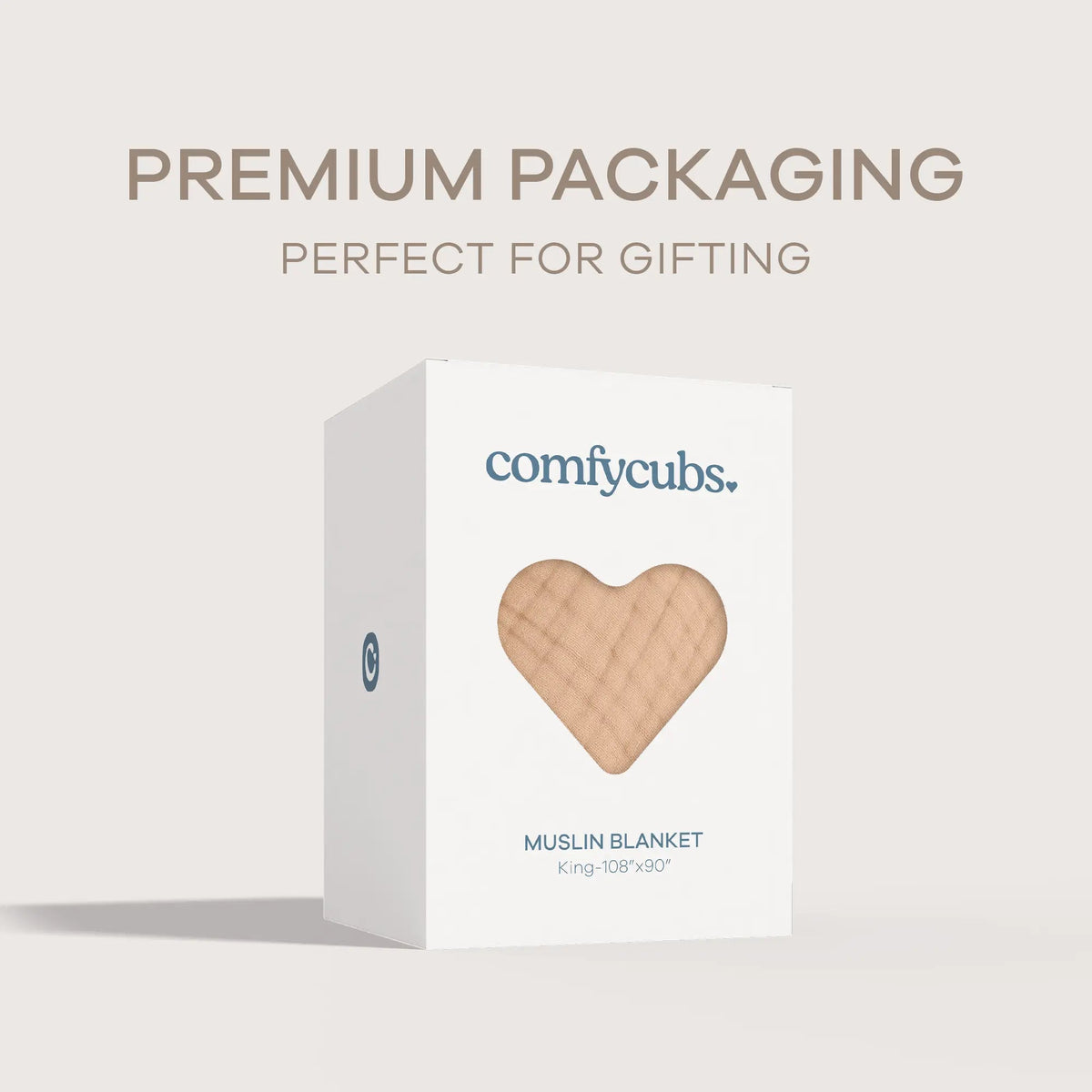 Comfy Cubs Adult Muslin Blanket in Cream - 