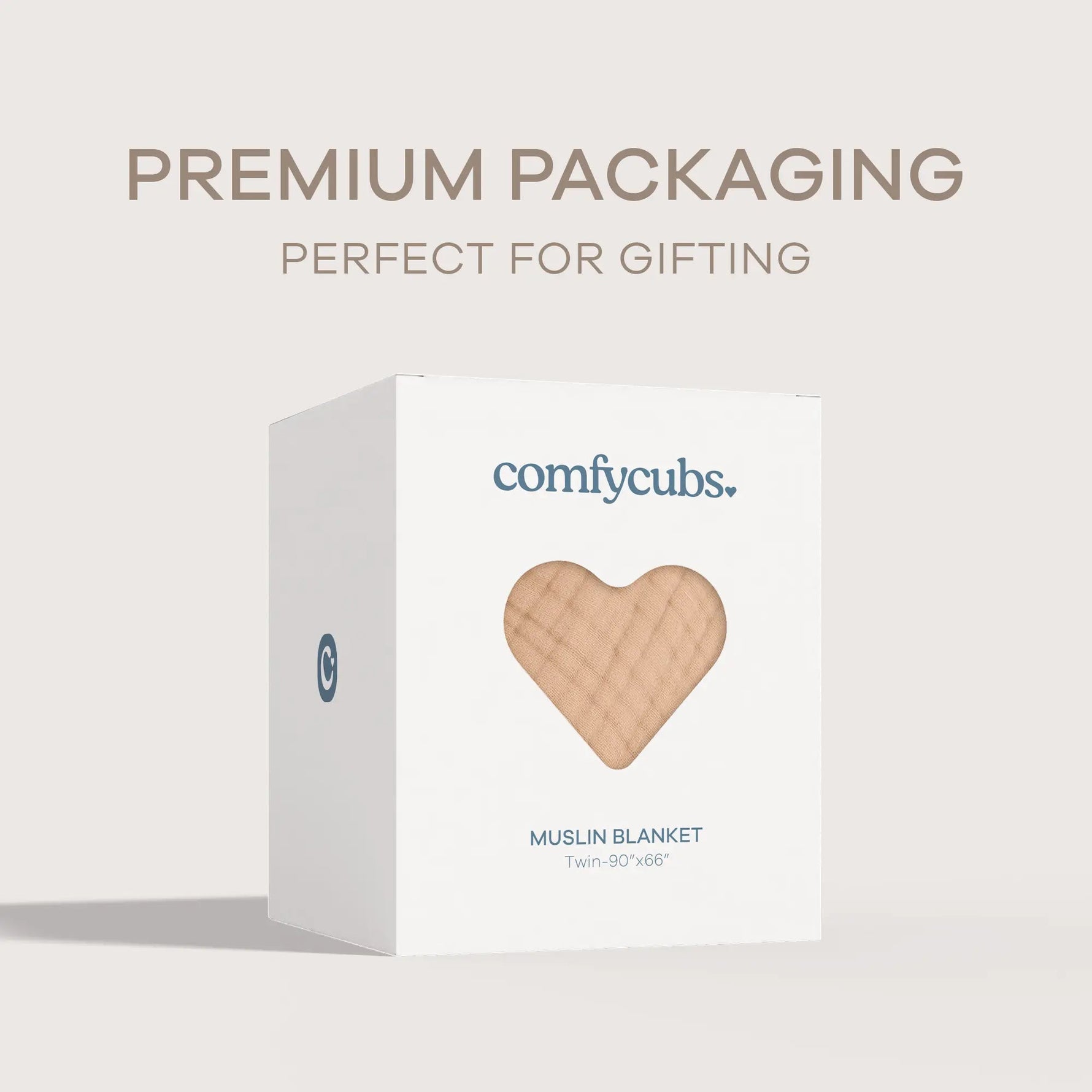 Comfy Cubs Adult Muslin Blanket in Cream - 