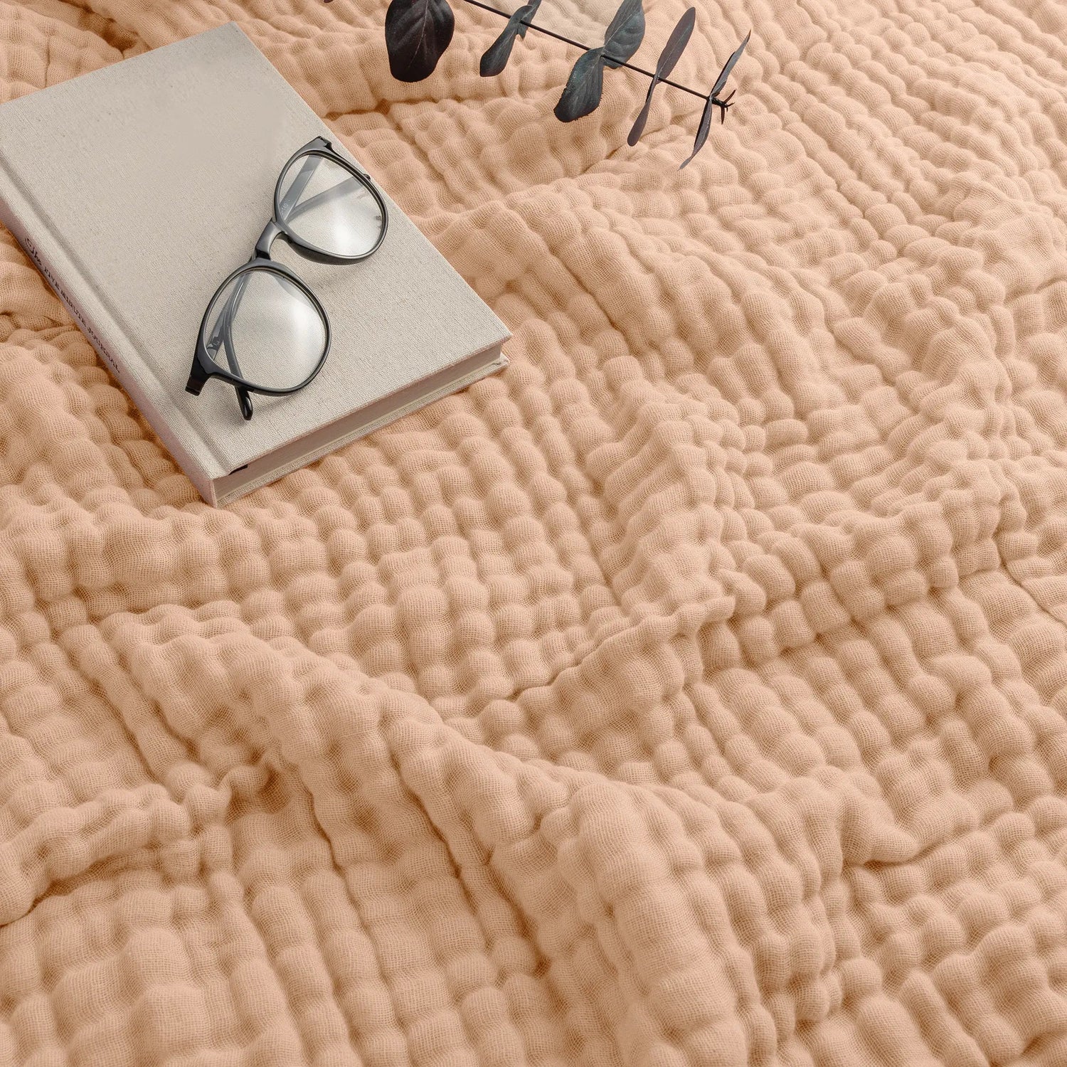 Comfy Cubs Adult Muslin Blanket in Cream - 