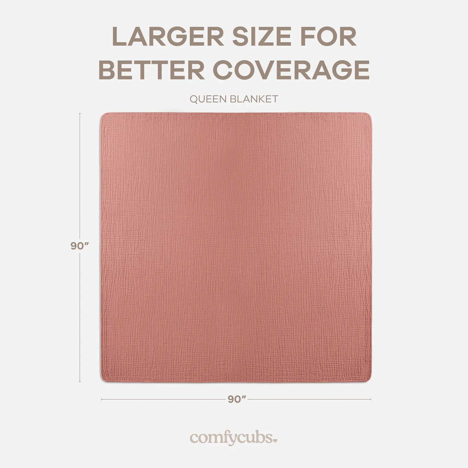 Comfy Cubs Adult Muslin Blanket in Dusty Rose - 