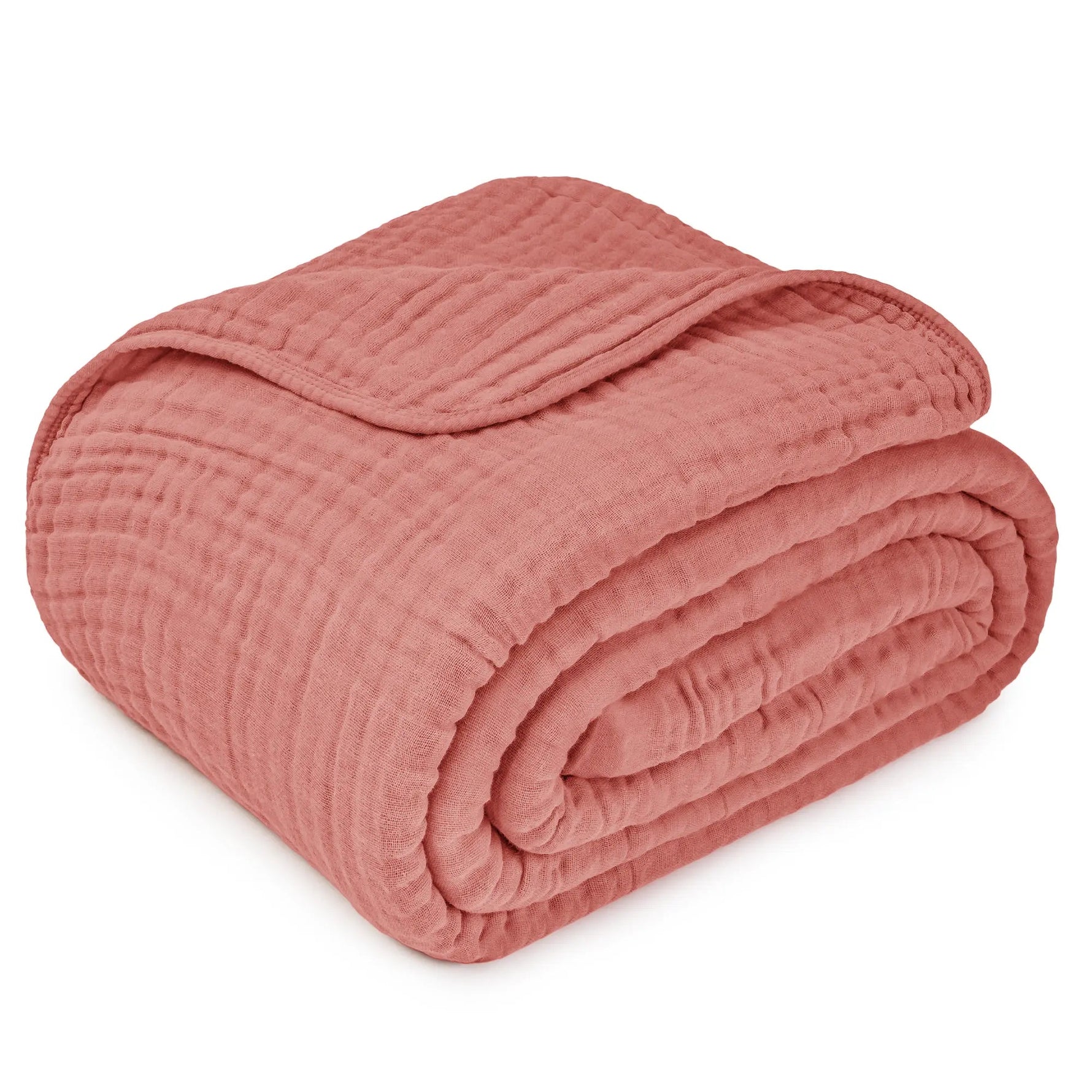 Comfy Cubs Adult Muslin Blanket in Dusty Rose - 
