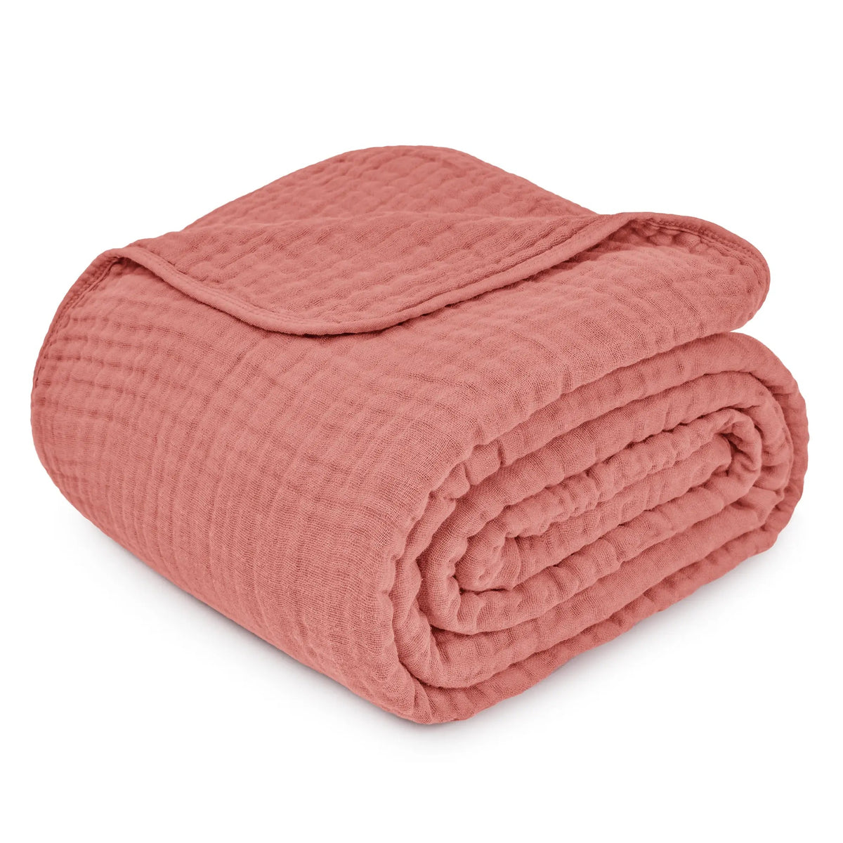 Comfy Cubs Adult Muslin Blanket in Dusty Rose - 