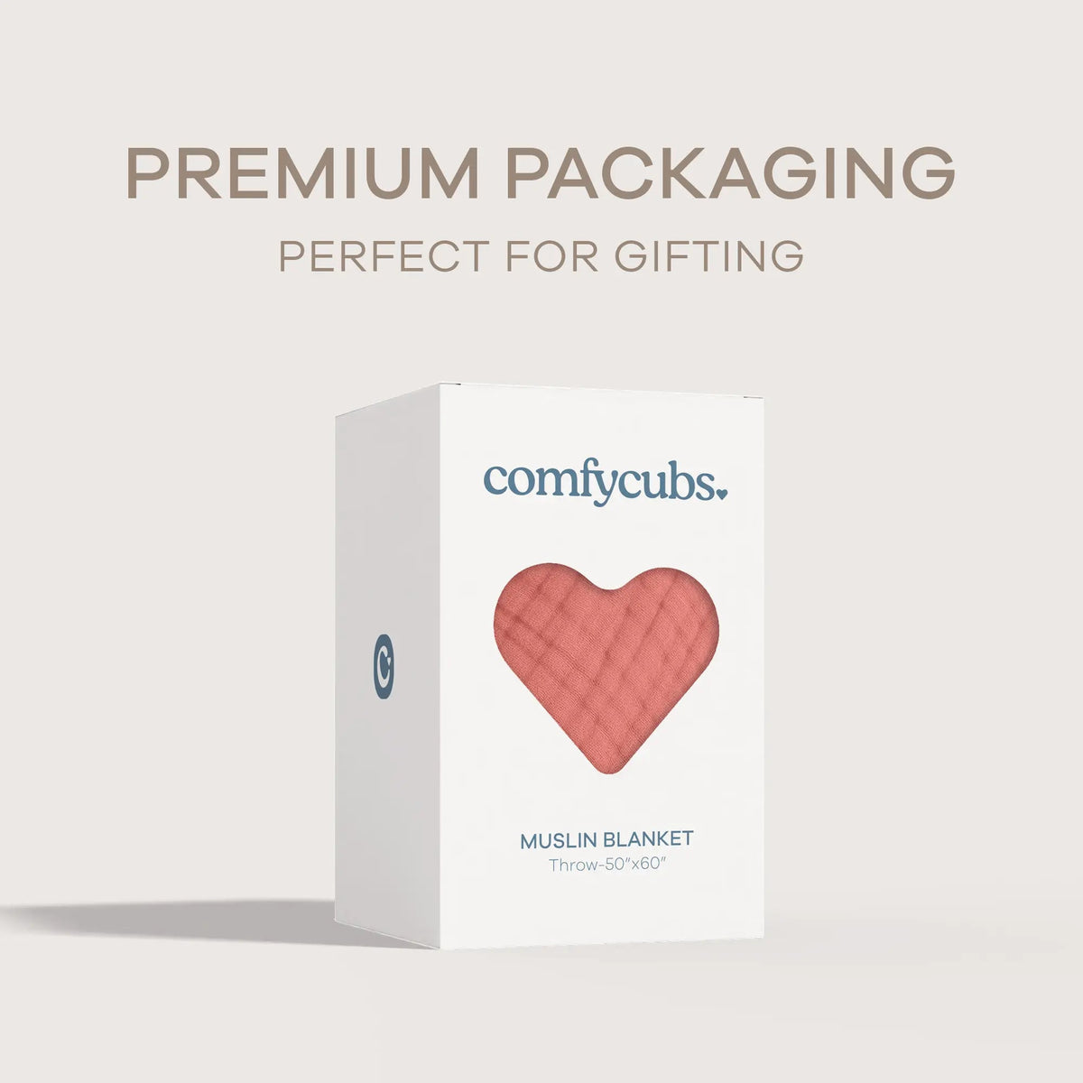 Comfy Cubs Adult Muslin Blanket in Dusty Rose - 