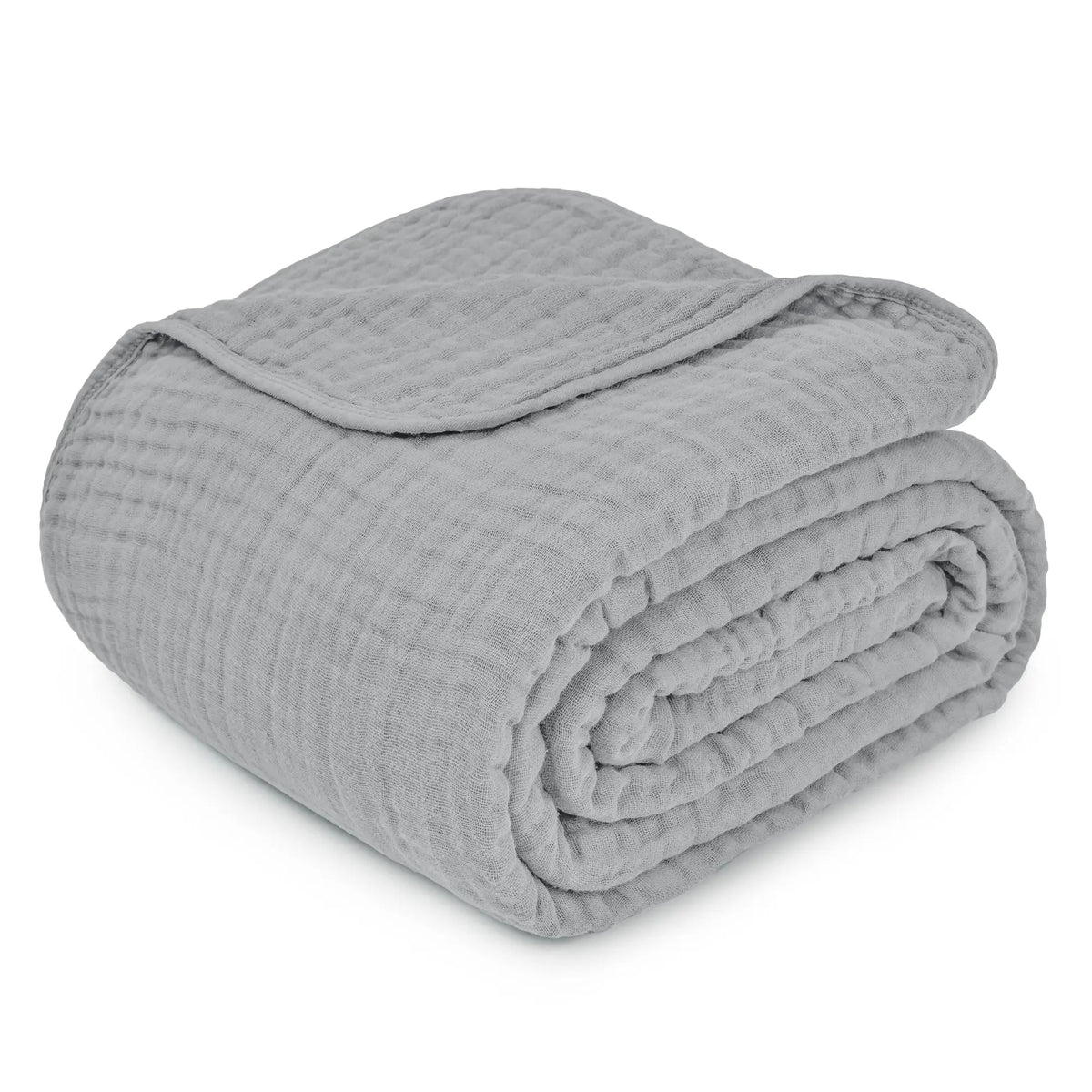 Comfy Cubs Adult Muslin Blanket in Heather Blue - 