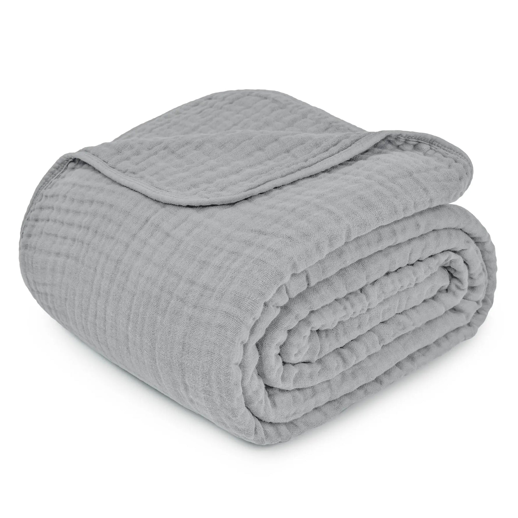 Comfy Cubs Adult Muslin Blanket in Heather Blue - 