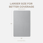 Comfy Cubs Adult Muslin Blanket in Heather Blue - 