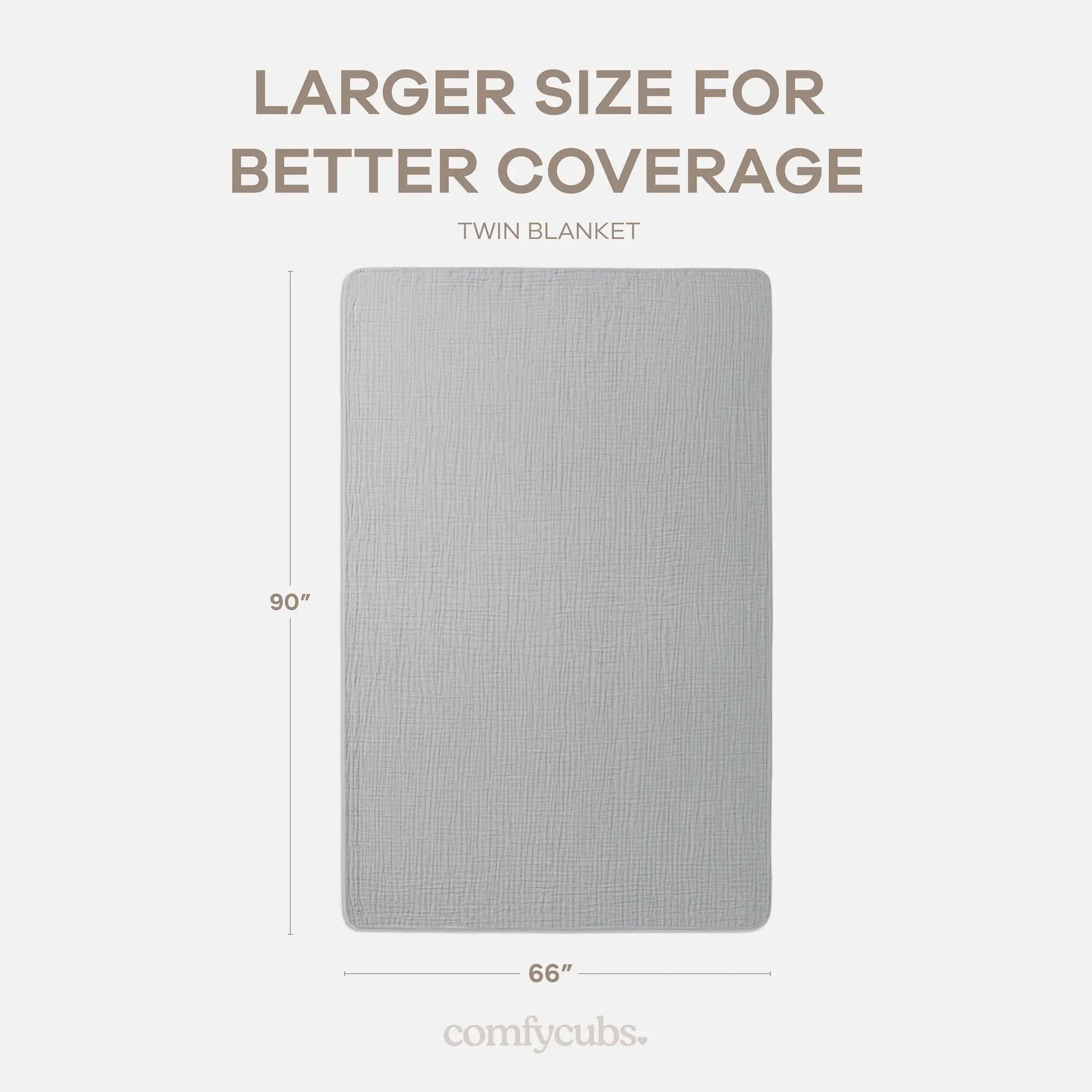 Comfy Cubs Adult Muslin Blanket in Heather Blue - 