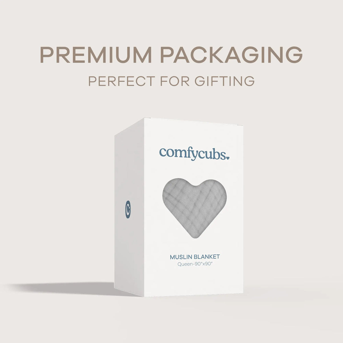 Comfy Cubs Adult Muslin Blanket in Heather Blue - 