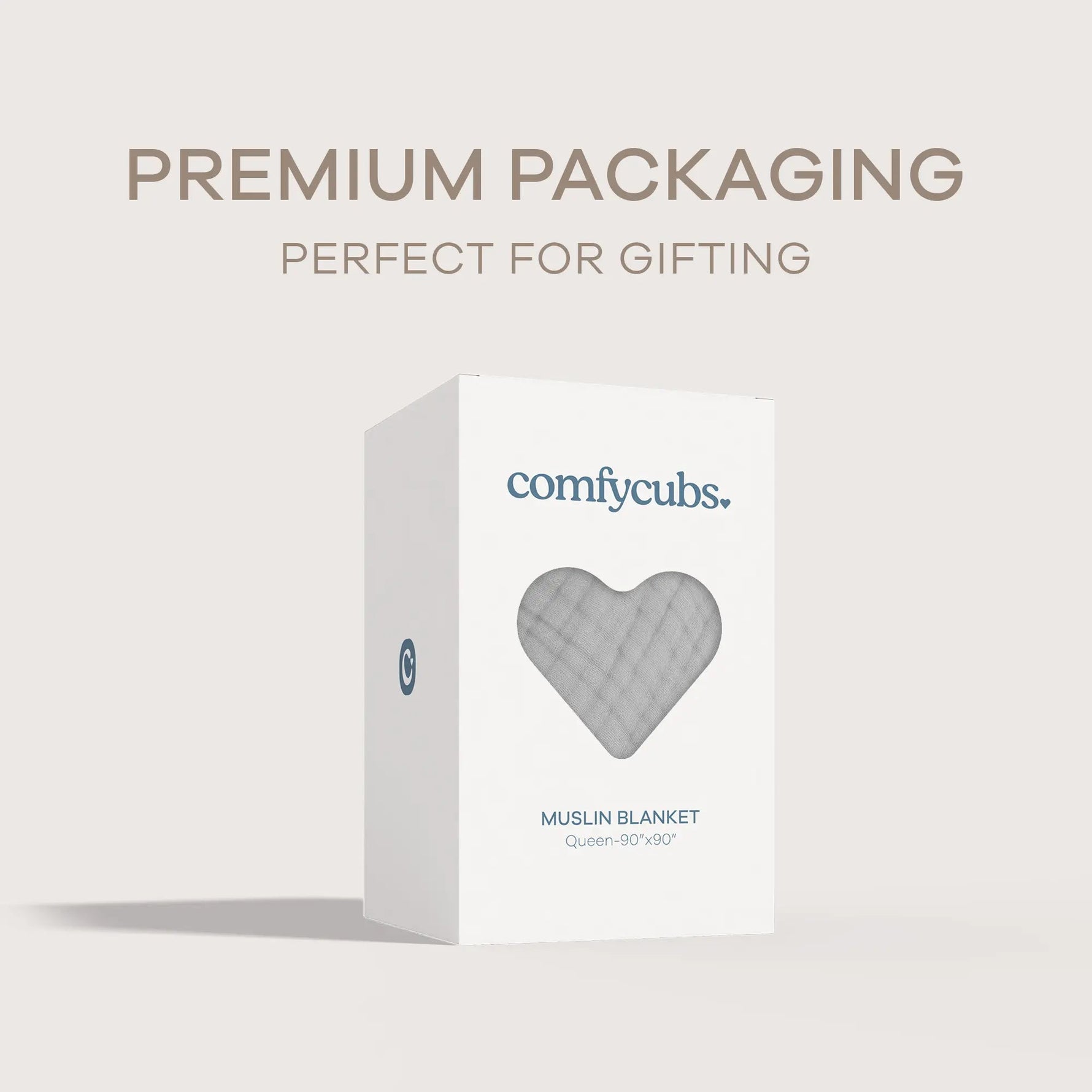 Comfy Cubs Adult Muslin Blanket in Heather Blue - 