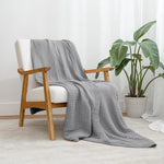 Comfy Cubs Adult Muslin Blanket in Heather Blue - 