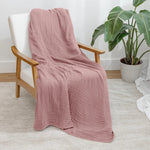 Comfy Cubs Adult Muslin Blanket in Mauve - 