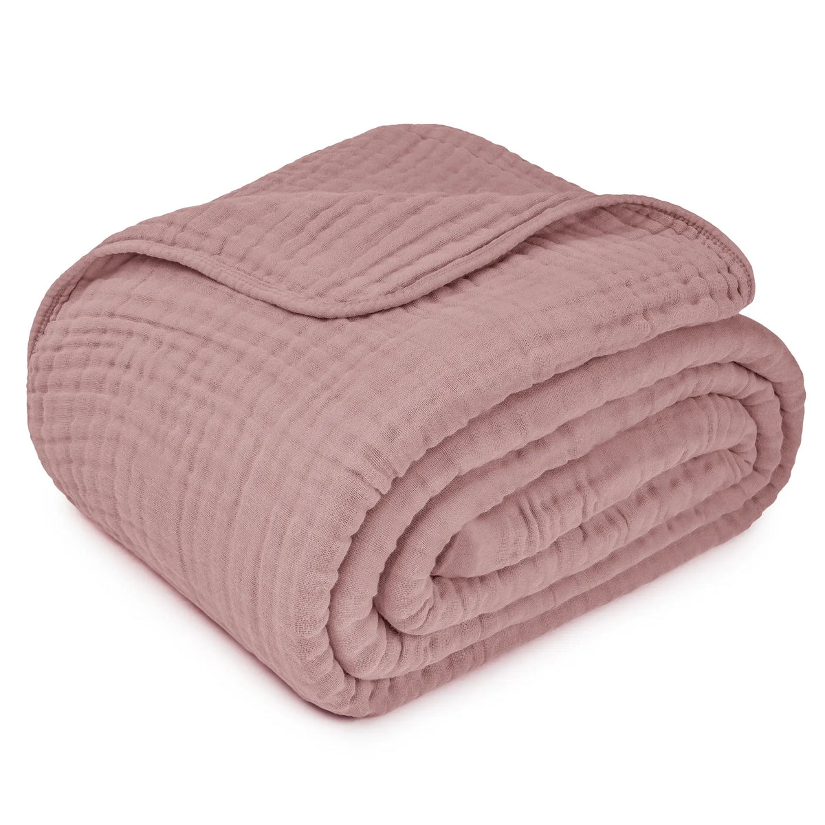 Comfy Cubs Adult Muslin Blanket in Mauve - 